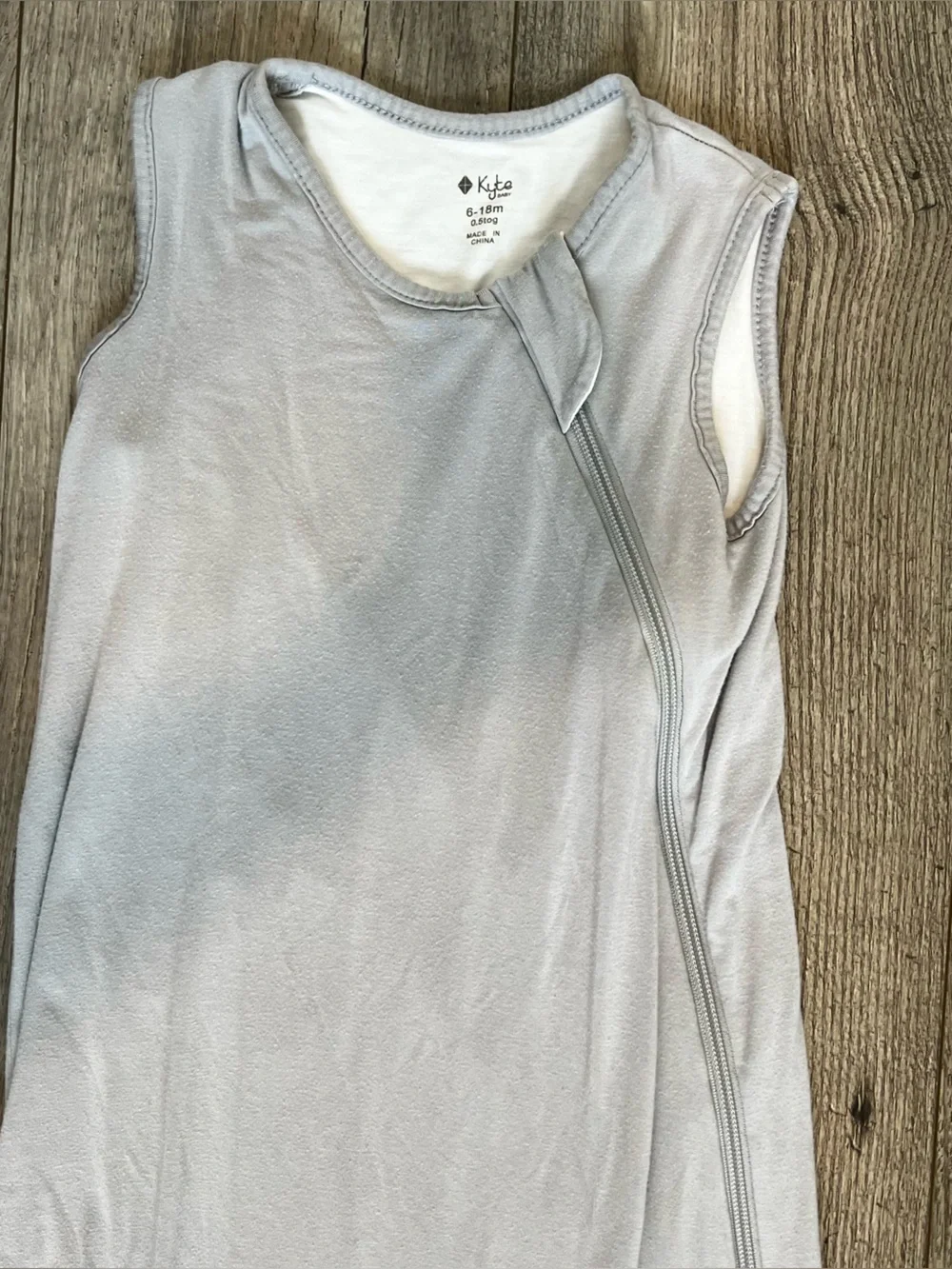 Kyte Baby Bamboo Light Gray Sleep Sack Bag 0.5 TOG-Size 6-18 months